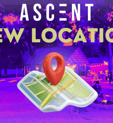 Purple and Red Minimalist Store Location Map Instagram Post (8 x 5 in)